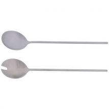 Jean Dubost - Couvert à salade Anuradha Satiné - Inox Argent 30cm - Service Élégant