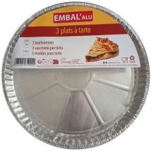 Lot de 3 - Plat À Tarte Aluminium - Ø247cm