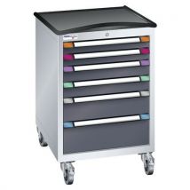 Deserte Mobile 6 Tiroirs 605x992mm Gris Clair /anthracite