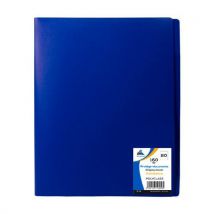 Reliure Plastique 80 Volets A4 - Bleu