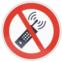 Panneau Interdit D'activer Téléphones Mobiles Alu 30 Cm