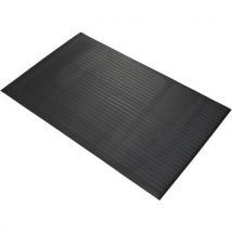 Tapis Anti-fatigue Strié Poste Travail Sec-09mx183m-noir