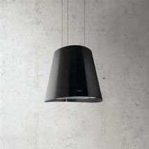 Elica - Hotte décorative îlot Noir - 620 m³/h - 50 cm - Classe A - Design Moderne