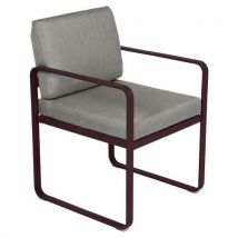 Fauteuil Repas Bellevie Cerise Noire - Blanc Grisé