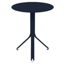 Fermob - Table Rest'o Ø 60 cm Rond - Bleu Abysse - Acier & Aluminium - Usage Collectivité - Intérieur/Extérieur