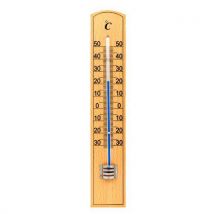 Velamp - Thermomètre Bois Intérieur/Extérieur 20cm - Jusqu'à 50°C - Précis et Durable