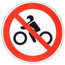 Panneau Accès Interdit Aux Motos Aluminium 350 Mm