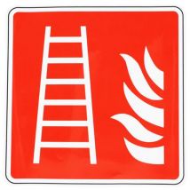 Panneau Incendie - Echelle D'incendie - Adhésif - 200x200 Mm