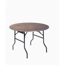 Table De Banquet Pliable En Bois Ronde Ø 122 Cm