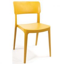 Chaise Wing En Plastique Empilable Jaune Moutarde
