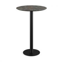 Veba - Mange-debout Galaxy Marble Ø70 cm - Taupe/Noir - 5 Personnes - Intérieur/Extérieur