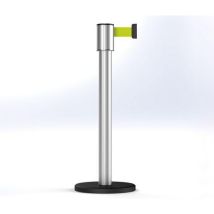Beltrac - Poteau de guidage Storetrac sangle jaune 10m - Argent - Intérieur/Extérieur - Collectivité
