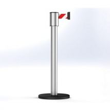 Beltrac - Poteau de guidage Storetrac sangle rouge/blanc 10m - Intérieur/Extérieur - 1018mm hauteur