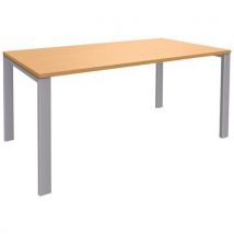 Bureau Aeris 180x80cm Hêtre/gris Alu