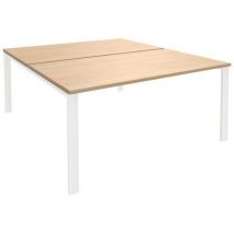 Bureau Aeris Bench 160x163cm Chêne/blanc