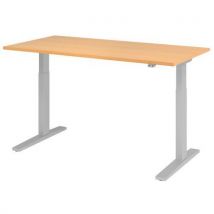 Bureau Électrique Série Xmka 160cm Hêtre/alu