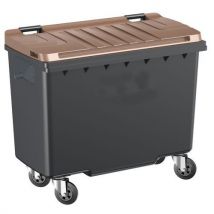 Conteneur 500l Gris/marron Frontal Et Lateral