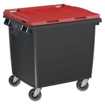 Conteneur 1000l Gris/rouge Timon D'attelage