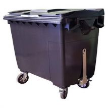 Conteneur 660l Gris/gris Frontal Et Lateral