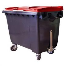 Conteneur 660l Gris/rouge Timon D'attelage