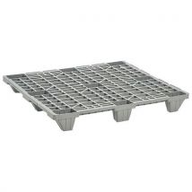 Palette Plastique Gris Clair Emboitable Et Recyclée - 1000x1200x140mm