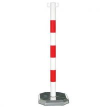 Croso - Poteau PVC Lesté Rouge/Blanc - Voirie - Sécurité Visible
