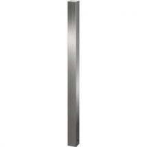 Croso - Poteau Inox 70x70mm Tête Plate à Sceller - Argent - Voirie