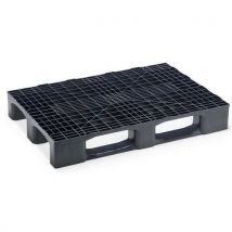 MDM - Lot de 5 palettes noires medium recyclées 800x1200x150mm - Charge 5000kg statique 1250kg dynamique - Éco-responsable