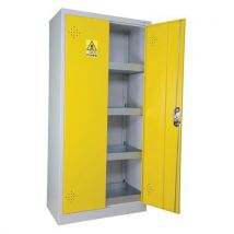 Armoire De Sûreté 300l 2 Portes Jaune Pour Produits Dangereux