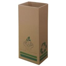 Medial - Corbeille à papier CardBob 60L Marron - Carton recyclable, Tri sélectif, Sans COV