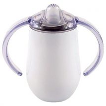 Tasses À Anses 30 Cl Inox Bec Fixe Et Couvercle Blanc