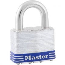 Master Lock - Cadenas Acier Laminé 51mm Argent - Anse 9mm - Sécurité Durable