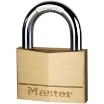 Master Lock - Cadenas à clés laiton massif 60mm - Anse 9mm - Sécurité durable Or