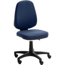 Fauteuil Bureau Bas En Tissu Avec Accoudoirs Open-bleu Foncé