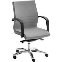 Fauteuil De Direction Bas Dama - Revêtement Cuir - Bordeaux