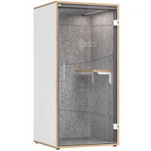 Cabine Acoustique De Bureau Blanc-gris Chiné - Hammerbacher