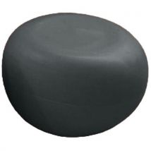 Qui est Paul - Pouf Galet Ø 70 cm Anthracite - Polyéthylène - Usage Collectivité - Intérieur/Extérieur