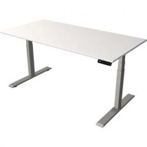 Bureau Règlable Move2 Silver L160xp80xh63-127cm Blanc/argent