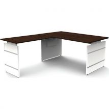 Bureau Réglable Form4 L 1600mm + Extension L 1000 Mm Wengé