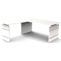 Bureau Réglable Form4 L180xp80cm+extension L100cm Blanc4653