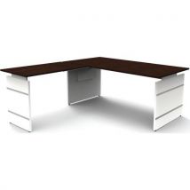Bureau Réglable Form4 L180xp80cm+extension L100cm Wengé