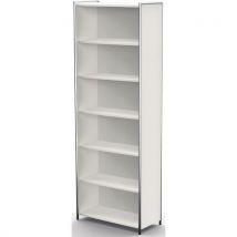 Armoire de bureau Artline blanche - 800 x 380 x 2200 mm - 6 étagères - Rangement polyvalent