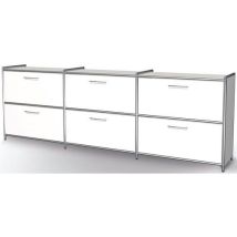 Buffet Artline Large 2 Tiroirs Blanc
