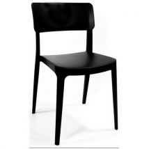 Lot de 4 - Chaise Wing En Plastique Empilable Noir