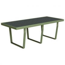 Urbemob - Table Arbane 220 cm PMR - Vert - Éco-responsable 92% Recyclé - 8 Places - Aluminium