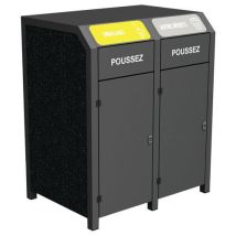 Urbemob - Poubelle Chardonnay 120L Noir Tri Sélectif Extérieur Collectivité - Métalloplastique IPRA - Éco-responsable