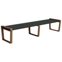 Urbemob - Banquette Arbane Droite 240 cm - Ipra/Alu Rouille - Mobilier Urbain Éco-responsable 91% Recyclé