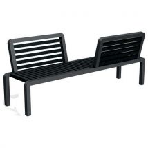 Banc Vis-à-vis Gamay 200 Cm Urbecosi - Ipra/alu Noir 9005