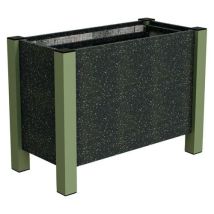 Urbemob - Jardinière Floralu 82x40x60 cm - Métalloplastique IPRA/Alu Vert - 164L - Recyclable & Recyclé - Garantie 25 ans