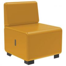 Chauffeuse 1 Place Hizia Tissu Enduit Pvc Moutarde